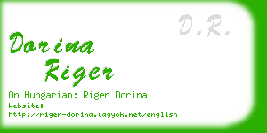 dorina riger business card